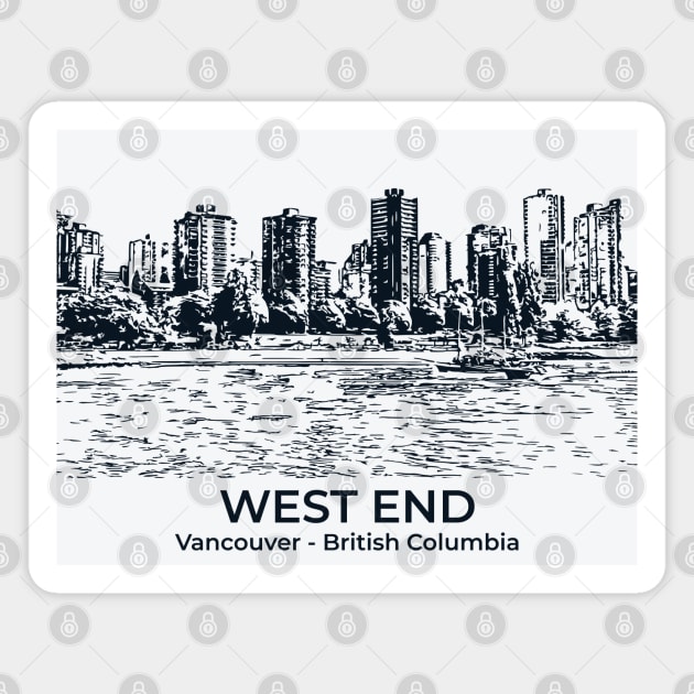 West End Vancouver - British Columbia Magnet by Lakeric